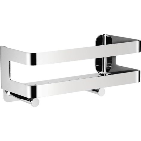 Etagere Douche Murale -Rangement en Acier Inoxydable SUS304, Salle de Bain avec Crochets,Organise les Produits la et Cuisine (Argent) (20cm) - 20cm (1/5)