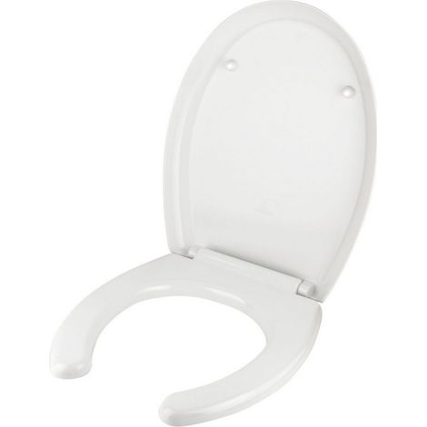 Thermogeformter Toilettensitz mit Frontöffnung, weiß – Idral Easy 11200/E (1/5)