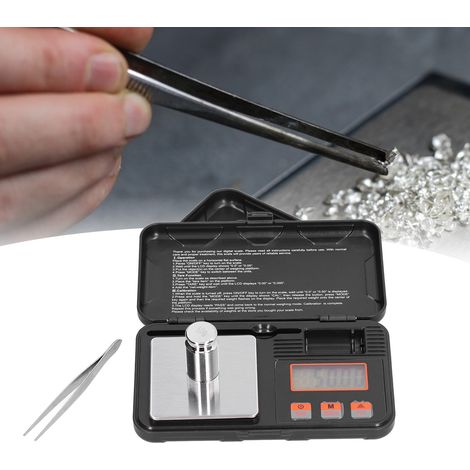 Präzise, tragbare Mini-Schmuckwaage (200 g/0,01 g) mit LCD-Display und Clip – Digitale Metall-ABS-Waage mit windfestem Design und Kalibriergewicht (1/5)
