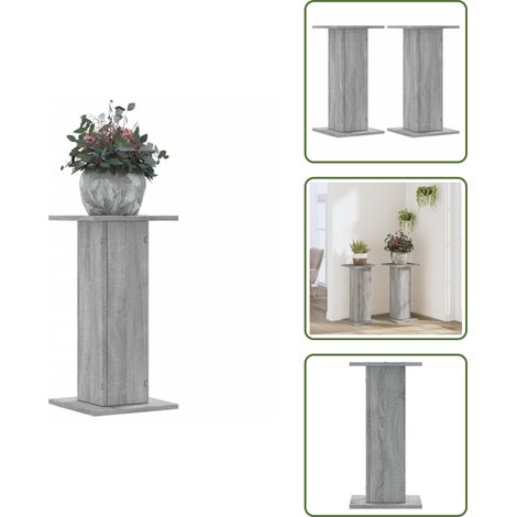 vidaXL Pflanzenständer 2 Stk. Grau Sonoma 30x30x60 cm Holzwerkstoff (1/5)