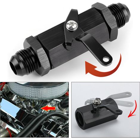 Clapet anti-retour Y974 -10AN en alliage d'aluminium, pour tuyau de carburant AN10, noir. (1/5)