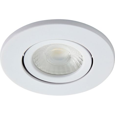 Forum Spa Como Matt White 31mm Fire-rated IP65 5w LED Tiltable Bathroom Downlight - SPA-38571-MWHT (1/4)