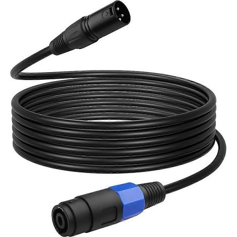 Câble haut-parleur Speakon vers XLR, adaptateur audio XLR mâle vers Speakon femelle avec fonction de verrouillage de rotation, adapté aux amplificateurs, DJ professionnels, systèmes de sonorisation et (1/5)