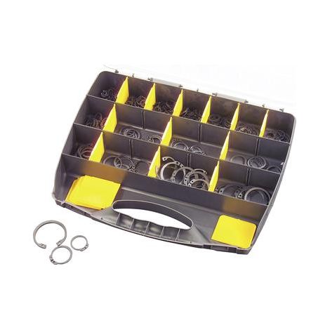 Schraubenvertrieb Ingo Korte assortimento di circlip neri 390 pz