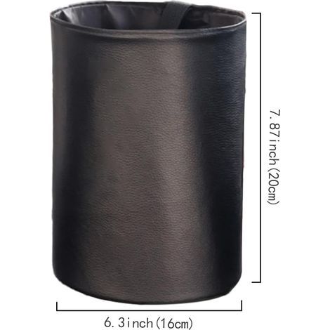 Poubelle de voiture pliable, double compartiment, étanche, avec boîte de rangement intérieure, noire (1/5)