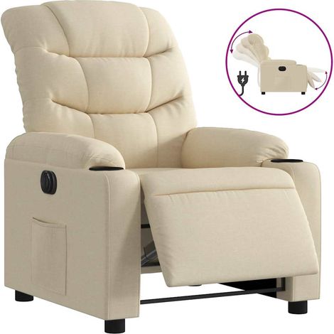 Maison Exclusive - Relaxsessel Elektrisch Creme Stoff