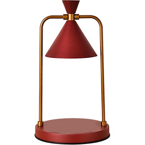 Lampe chauffe-bougie rouge avec 2 ampoules, luminosité réglable, lampe d'aromathérapie polyvalente en métal pour la décoration intérieure, cadeau d'anniversaire (1/3)