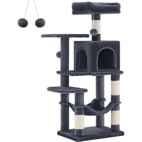 Albero per gatti amaca o torre gioco 143 cm grigio codice 20003847