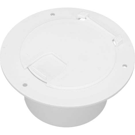 Bouchon rond de boîtier de dérivation étanche, couvercle de trappe résistant aux UV pour bateau, yacht, camping-car - blanc (1/5)