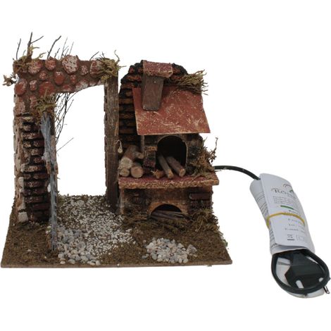 Forno con Lampada Effetto Fuoco 20x14 cm 11746 (1/5)