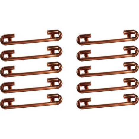 Lot de 10 Poignées designs et mobiles en Cuivre - Entraxe 160 mm - Ø12 - Arcanaute (1/3)