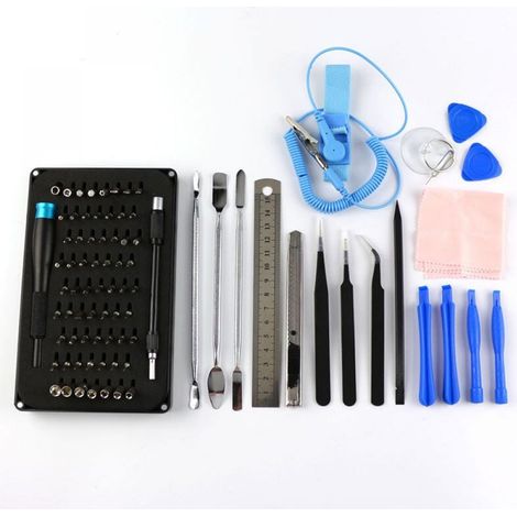 Kit Outils Réparation - 85 Pièces - Tournevis Précision Acier S2 - Embouts 4 mm - Pour Téléphones Et Ordinateurs - 1 Unité (1/5)