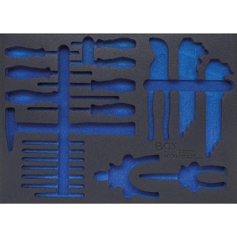 Insert de Servante d Atelier 3/3 Vide - 40,8 x 4,8 x 56,5 cm - Compatible Servante 4038 - Organisation et Rangement - D-Work
