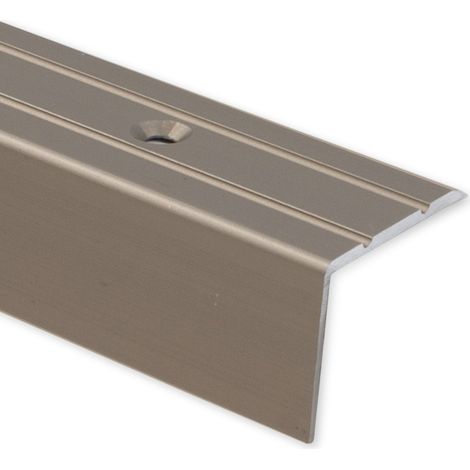 Winkelprofil Treppenkantenprofil Aluminium Vorgebohrt Edelstahl matt 24,5 x 20 mm
