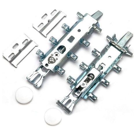 Lot de 2 supports muraux universels pour placards de cuisine avec capuchons (1/5)