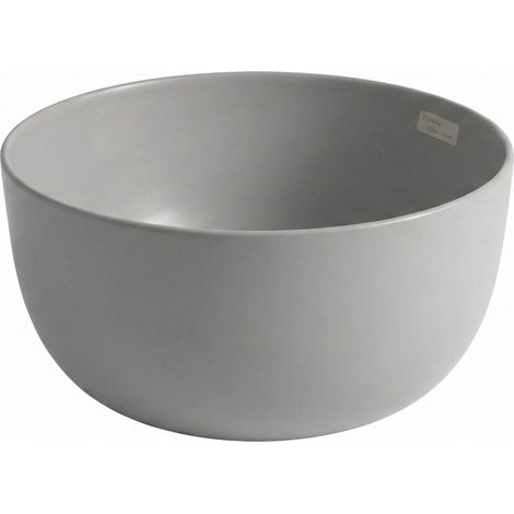 Lavabo appoggio narciso da 45 cm diametro colore grigio cenere h 28 cm