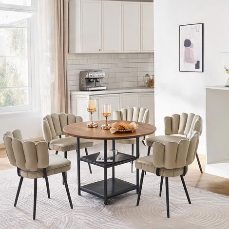 Ensemble table et 4 chaises de salle à manger avec rangement (1/5)