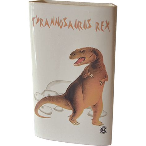 Umidificatore in ceramica largo dinosauri cm.12,5x3x20,5h.