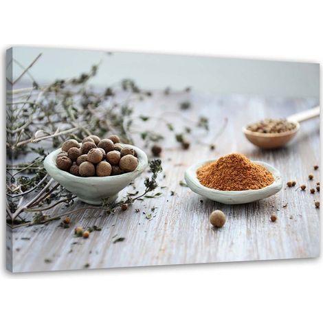 Tableau sur toile Herbes et épices 100x70 (1/5)