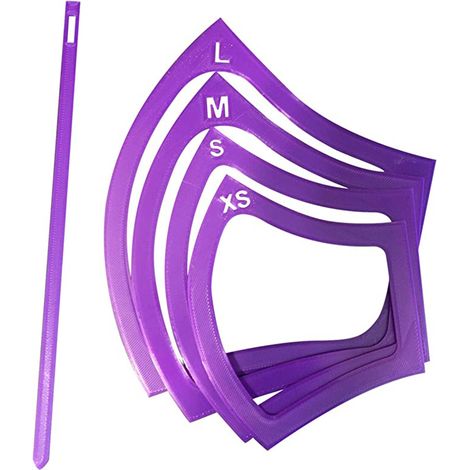 Gabarit de couture en plastique pour masque facial, motif ajusté DIY, protection visage patron couture réutilisable (1/5)