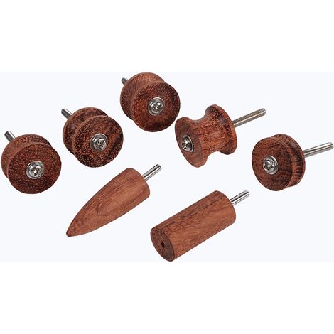 Kit de brunissoir en bois de rose 7 pièces, outil de polissage du cuir à pointe fine (1/5)