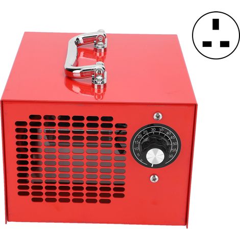 Générateur d'ozone portable purificateur d'air puissant version rouge avec minuterie, prise UK 220V 10g/h (1/5)