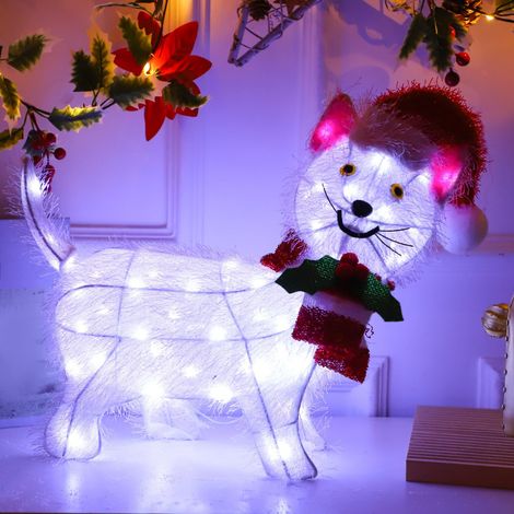 Décorations de Noël illuminées Animaux, Décoration de Noël Teckel Lumières LED pour chien, Décoration de Noël illuminée pour extérieur (1/5)