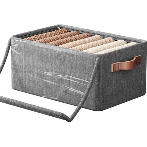 Armadio pieghevole extra large con coperchio e maniglie (472820 cm), organizer portatile per abiti. (1/3)