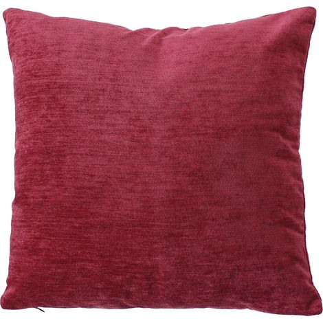 Coussin déhoussable en velours Rouge foncé 40x40 cm