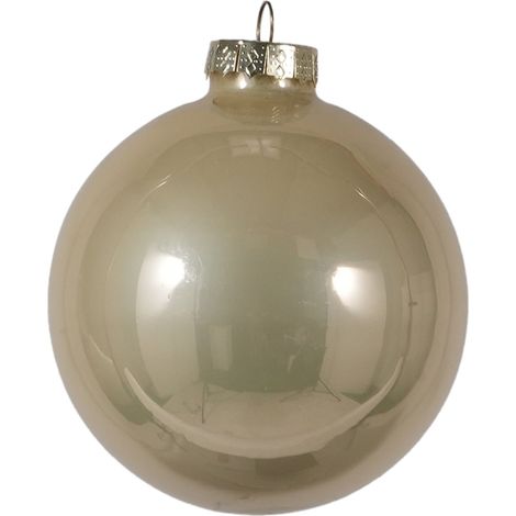 ARPIMEX Box 4 Sfere di Natale D 120 Mm Vetro Champagne