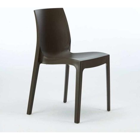 22 Sedie Rome Grand Soleil polipropilene impilabili bar offerta stock - Marrone