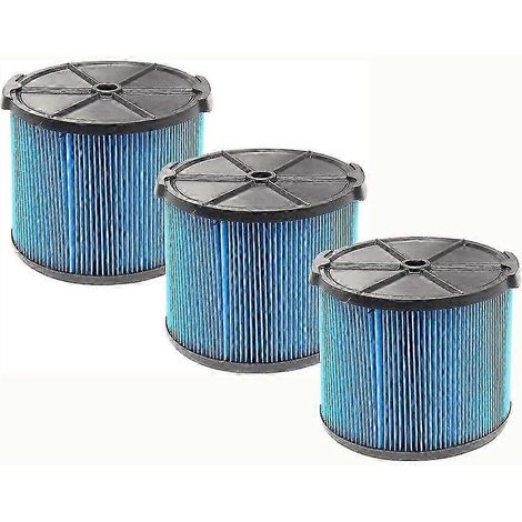 Filtre en papier plissé à 3 couches compatible Vf3500 pour poussières fines, destiné aux aspirateurs d'atelier eau et poussière de 3 à 4,5 gallons ( ) (1/5)