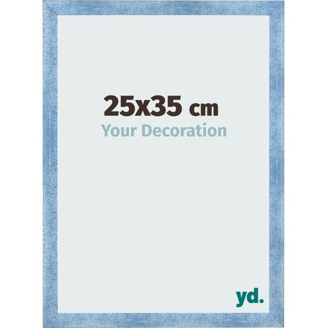 yd. - Cadre photo 25x35 - Bleu Brillant Patine - MDF - Pisa (1/5)
