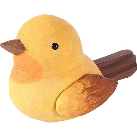 Sculpture en bois d'oiseau, fait main, décoration de bureau réaliste, ornements mignons, artisanat naturel, objet décoratif intérieur (1/5)