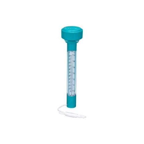 Pair Thermomètre de piscine flottant avec cordon – Thermomètre étanche 4,8 x 4,8 x 18,5 cm, précis pour piscine/spa/aquarium, facile à lire avec cordon antirouille (1/5)