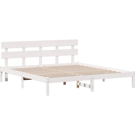 Maison Exclusive - Estructura de cama Blanco 200 x 200 cm Madera