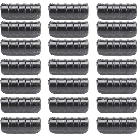 50 pièces noir Greenhouse plastique Film cadre tuyau tube et clip 20mm (1/5)