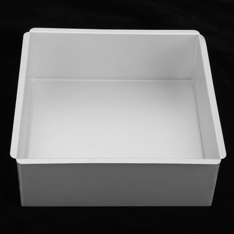 Molde cuadrado de aluminio anodizado para pasteles, mousse y pan, con base desmontable. (1/5)