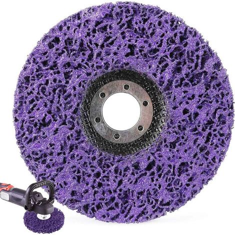 Cleaning Discs, 125mm Angle Grinder Discs, Pre-Cleaning Discs, Angle Grinder Polyethylene Discs, 125 x 22mm (Purple) (1/5)