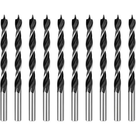 Lot de 10 forets hélicoïdaux à bois de 5,0 mm pour bois tendre - Bois dur - Accessoires - Perceuse-visseuse (bois de 5,0 mm) (1/5)