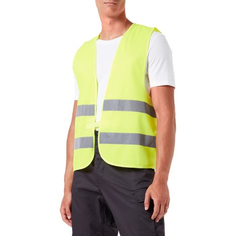 HTC Equipements 321810 Gilet di sicurezza alta visibilità, Giallo, XL (1/3)