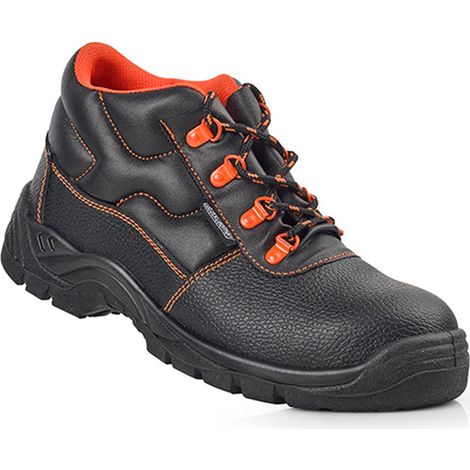 Sicherheitsstiefel aus schwarzem Leder S3 SRC Größe 35 Blackleather