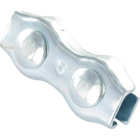 Serre-câble plat duplex Acier zingué Câble De 3