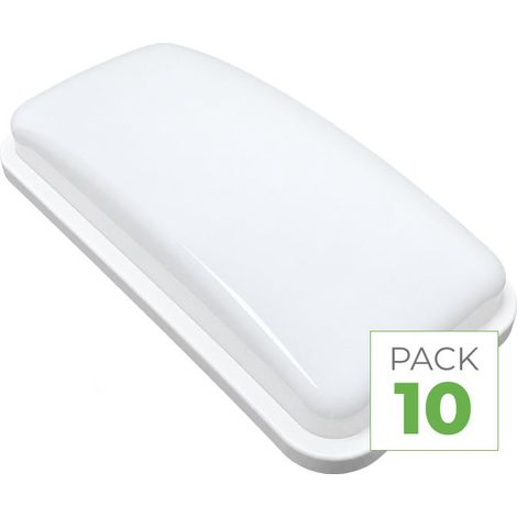 Applique LED Murale 20W Rectangulaire CCT IP65 - 3000K/4200K/6400K - Pack de 10 - SILUMEN (1/5)