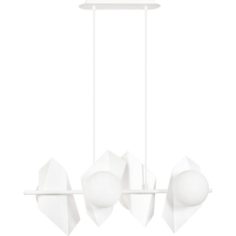 Lampadario Emibig Drifton bianco 4xE14 LED vetro metallo (1/5)