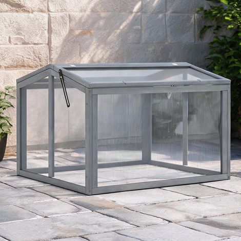 Serre de jardin en kieferholz Polycarbonatplatten 90 x 80 x 58 cm (1/5)