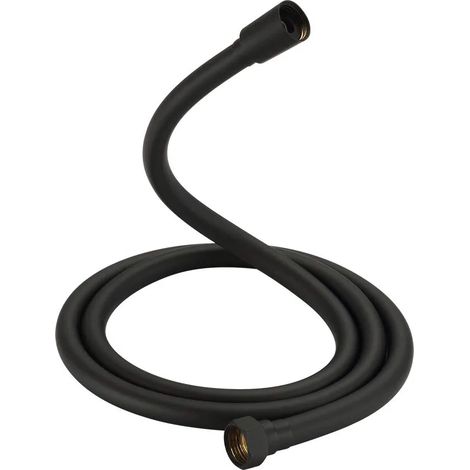 Flexible Pommeau, Tuyau de Douche, Anti-Torsion 2 M, raccord standard 1/2", et résistant à la torsion, testé pour l'eau potable sous pression, Noir (1/5)