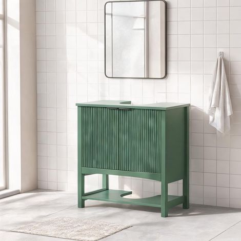 Meuble de salle de bain verde Scuro en MDF 65 x 32 x 62 cm (1/5)