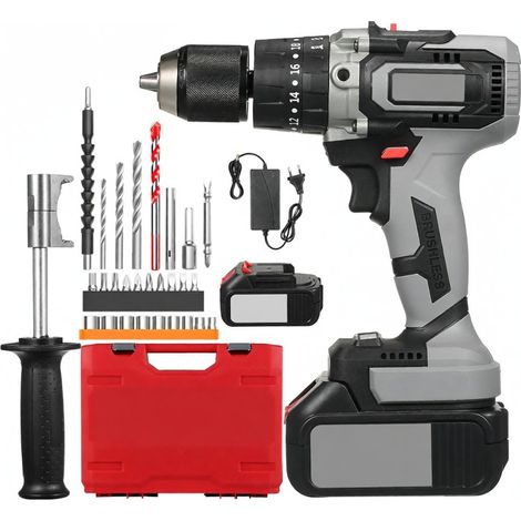 Beyamis Perceuse-visseuse 21V 200Nm – mandrin 1/2", 20+3 positions, 2150tr/min, coffret (1/5)