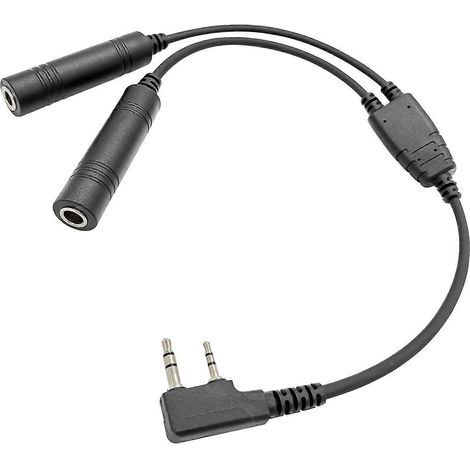 Câble adaptateur pour casque d'aviation pour RT21, RT22, RT22S, RT27, RT28, RT68, RT81, RT86, RB17, RB26, RB27, RB29, permettant une transmission radio claire. (1/5)